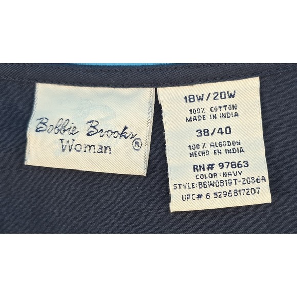 Vtg Bobbie Brooks Christmas Vest Womens 18/20W Blue Embroidered Holly Ribbon Mom - Picture 3 of 8